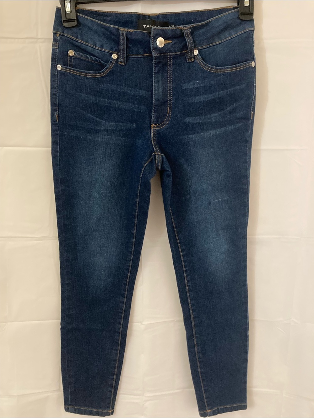 Tahari Dark Blue Slim Straight ladies Jeans